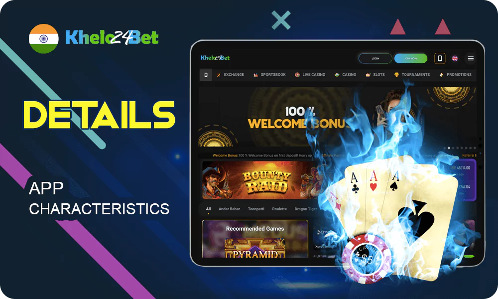 Khelo24 Bet App: Characteristics & Details