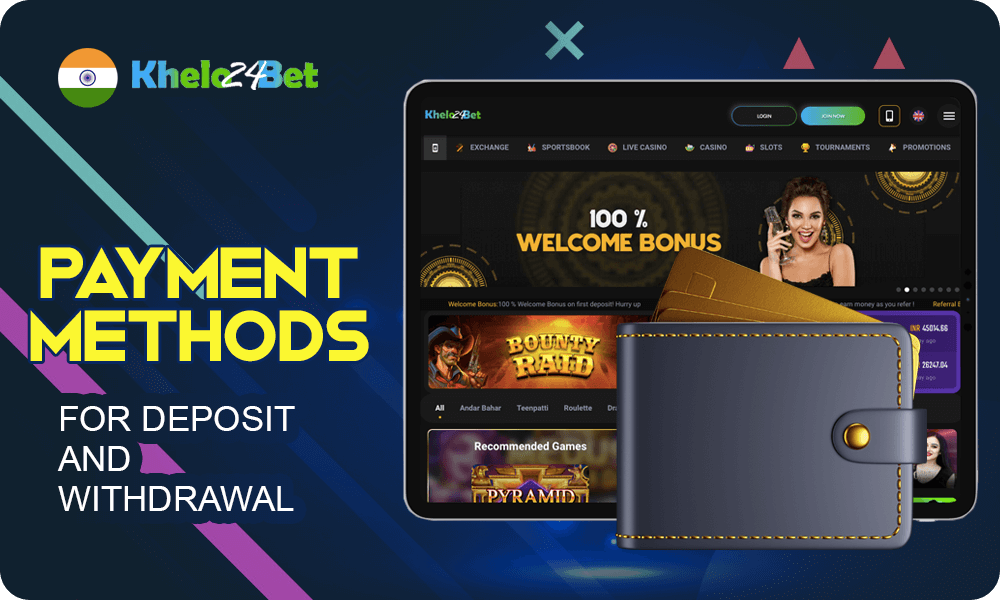 Information about Khelo24Bet Payment Methods for Deposit and Withdrawal